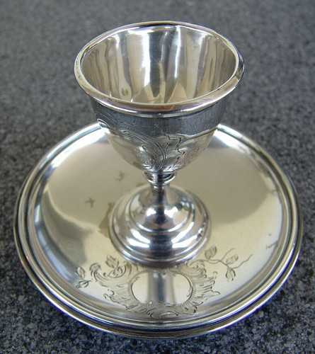 800 silber eierbecher mit - silber,